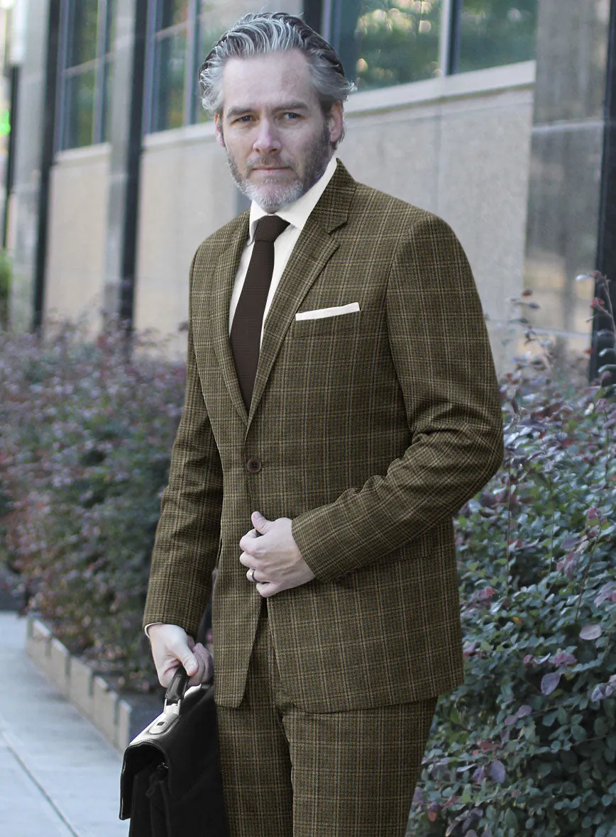 Reda Cebri Green Checks Wool Jacket